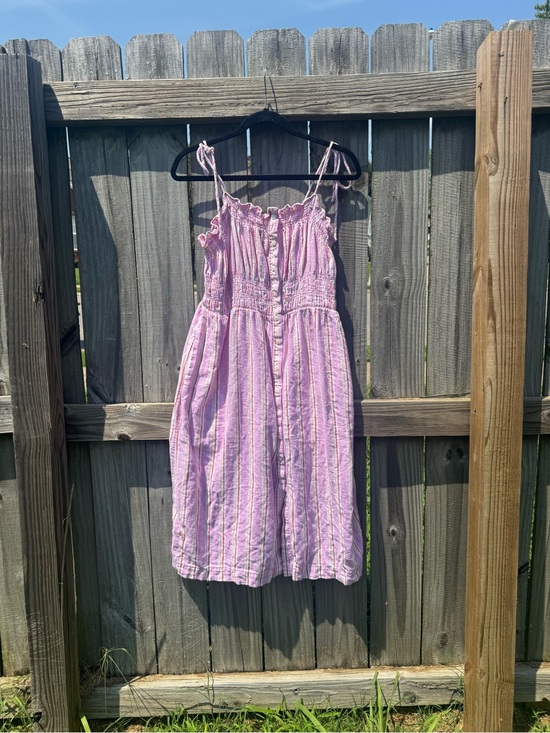 Universal Thread Dresses & Skirts - Universal Thread Pink Striped Sundress with Ruffle Bodice